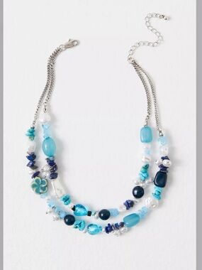 Free people steal the show choker blue